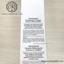 Thông tin Sữa dưỡng Lựu Pomegranate & Collagen Volume Lifting Emulsion 140ml The Face Shop