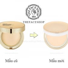 Mẫu mới Phấn phủ Gold Collagen Ampoule Two-way Pact SPF40++ fmgt The Face Shop
