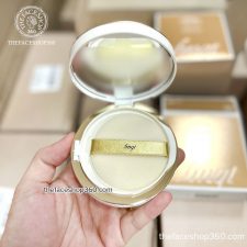 Mở nắp Phấn phủ Gold Collagen Ampoule Two-way Pact SPF40++ fmgt The Face Shop