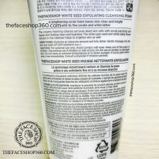Thông tin White Seed Exfoliating Cleansing Foam The Face Shop 2019