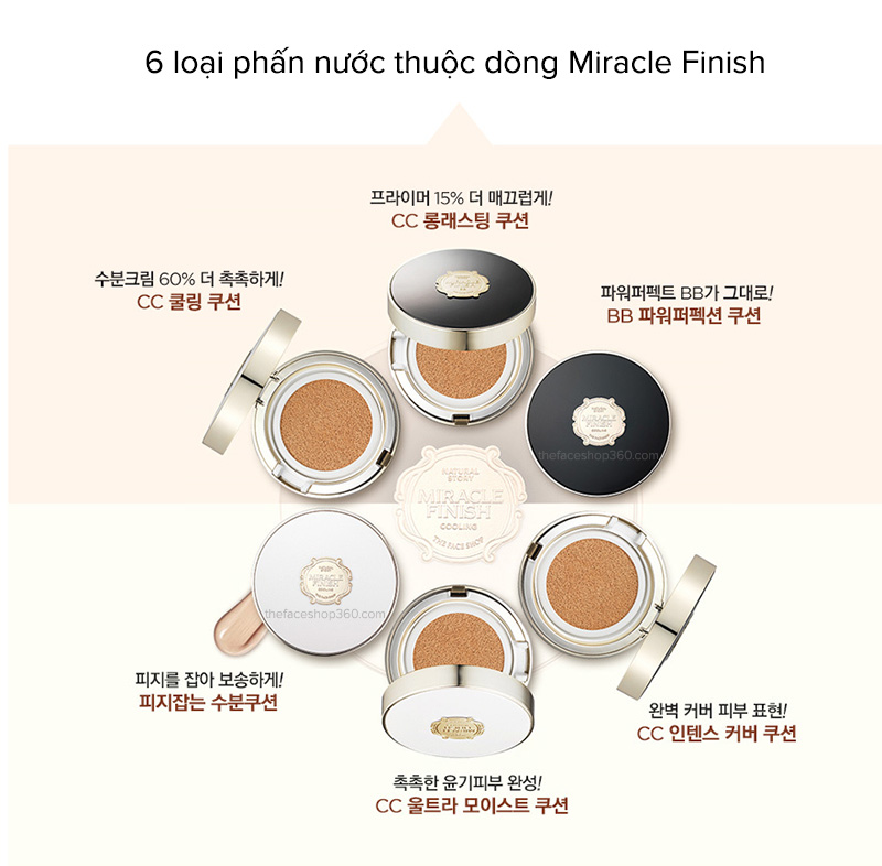 6 Sản Phẩm Miracle Finish The Face Shop