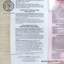 Thông tin Sữa dưỡng thể nước hoa Perfume Seed Velvet Body Milk The Face Shop (300ml)