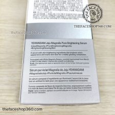 Thông tin Tinh chất trắng sáng da Yehwadam Pure Jeju Magnolia Brightening Serum (45ml)