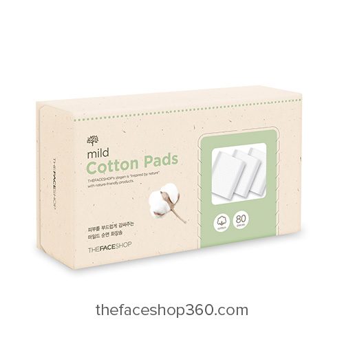 Bông tẩy trang Mild Cotton Pads The Face Shop