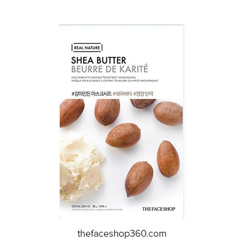 Mặt nạ Bơ hạt mỡ Real Nature Shea Butter Face Mask The Face Shop
