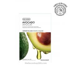 Mặt Nạ Bơ Phục Hồi Độ Ẩm Real Nature Avocado Face Mask The Face Shop