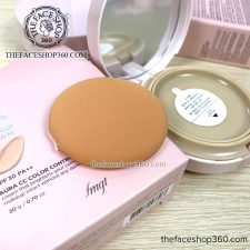 Mút tán Kem Nền CC Cream Aura Color Control Cream fmgt The Face Shop