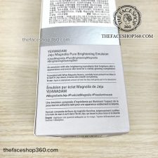 Thông tin Sữa dưỡng trắng sáng da Yehwadam Jeju Magnolia Pure Brightening Emulsion The Face Shop (140ml)
