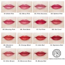 Bảng màu Son Thỏi Collagen Ampoule Lipstick The Face Shop