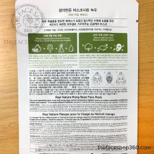 Mặt nạ đậu xanh Real Nature Mung Bean Face Mask The Face Shop