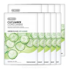 Set 10 miếng mặt nạ dưa leo Real Nature Cucumber The Face Shop
