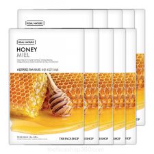 Set 10 miếng Mặt nạ mật ong làm sáng da Real Nature Honey Face Mask The Face Shop