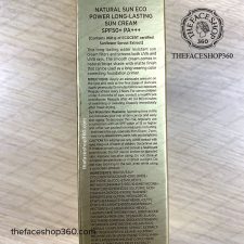 Thông tin Power Long Lasting Sun Cream SPF50+ PA+++ (80ml)