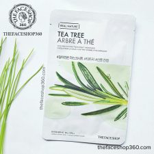 Thực tế Mặt nạ dưỡng da tinh dầu tràm Real Nature Tea Tree The Face Shop