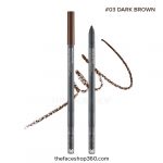 Chì kẻ chân mày không trôi Browlasting Waterproof Eyebrow Pencil #03 Dark Brown (màu Nâu đậm)