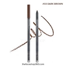 Chì kẻ chân mày không trôi Browlasting Waterproof Eyebrow Pencil #03 Dark Brown (màu Nâu đậm)