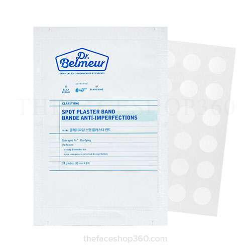 Miếng dán mụn Dr. Belmeur Clarifying Spot Plaster Band The Face Shop (Gói 24 miếng)