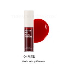Son Tint Watery Tint 04 Red Up (màu Đỏ Tươi) The Face Shop