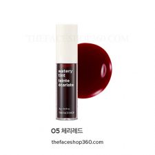 Son Tint Watery Tint 05 Cherry Red (màu Đỏ Đậm) The Face Shop