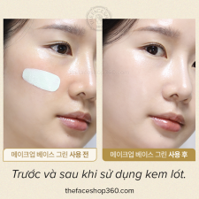 Kem lót làm đều màu da Gold Collagen Ampoule Makeup Base Green SPF30 PA++ fmgt The Face Shop 40ml