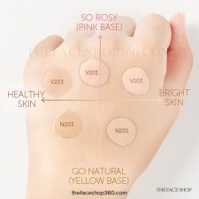 Test tone màu Kem nền đa năng Ink Lasting Foundation Slim Fit To Go SPF30 PA++ The Face Shop