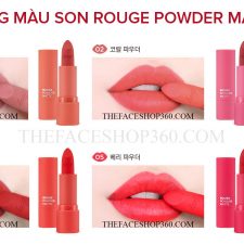 Bảng màu son lì Rouge Powder Matte fmgt The Face Shop