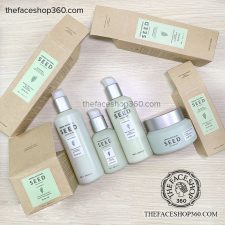 Bộ 4 sản phẩm dưỡng da chống lão hóa Green Natural Seed Advanced Antioxidant The Face Shop