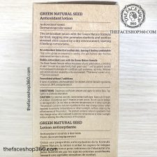 Thông tin Sữa dưỡng chống lão hóa Green Natural Seed Advanced Antioxidant Lotion (145ml)
