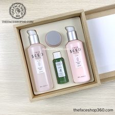 Mở hộp Set dưỡng ẩm sáng da Chia Seed Advanced Skincare Set The Face Shop (4 SP)