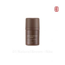 01 Natural Brown - Nâu - Phấn che khuyết điểm tóc Quick Hair Puff The Face Shop