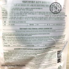 Thông tin Bọt rửa mặt than hoạt tính Charcoal & Konjac Cleansing Puff The Face Shop