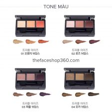Tone màu Phấn mắt 3 màu Triple Eye The Face Shop