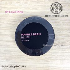 Màu 01 Lovely Pink Phấn má hồng bắt sáng Marble Beam Blusher fmgt