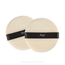 2 bông phấn Round Flocked Puff fmgt The Face Shop