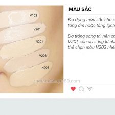 Các tông màu kem nền lâu trôi hiệu ứng căng bóng da Ink Lasting Foundation Glow fmgt The Face Shop (30ml)