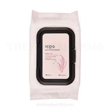 Khăn ướt tẩy trang chiết xuất Gạo Rice Water Bright Cleansing Facial Wipes The Face Shop (50 miếng)
