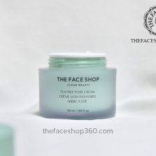 Mặt trước Kem dưỡng Tràm Trà ngừa mụn se lỗ chân lông Tea Tree Pore Cream The Face Shop (50ml)