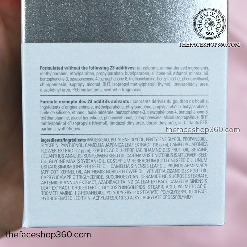 Thành phần Nước thần trẻ hóa da Đông Y Yehwadam Young Camellia First Serum The Face Shop (180ml)