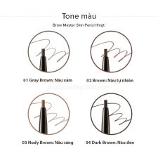 Tone màu Chì kẻ mày 2 đầu siêu mảnh Brow Master Slim Pencil fmgt The Face Shop
