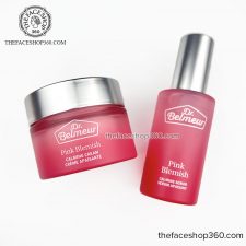 Bộ dưỡng ẩm sáng hồng mờ thâm làm dịu da nhạy cảm Dr. Belmeur Pink Blemish Calming The Face Shop