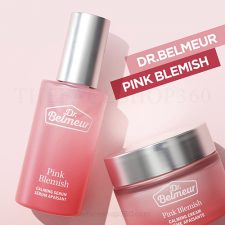 Kem dưỡng ẩm sáng hồng mờ thâm làm dịu da nhạy cảm Dr.Belmeur Pink Blemish Calming Cream 50ml The Face Shop