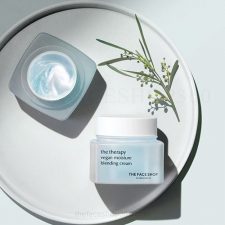 Kem dưỡng ẩm thuần chay chống nhăn mát da The Therapy Vegan Moisture Blending Cream 60ml The Face Shop