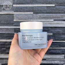 Kem dưỡng ẩm thuần chay chống nhăn mát da The Therapy Vegan Moisture Blending Cream 60ml The Face Shop