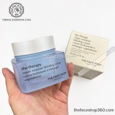 Kem dưỡng ẩm thuần chay chống nhăn mát da The Therapy Vegan Moisture Blending Cream 60ml The Face Shop