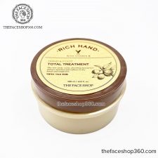 Kem dưỡng da tay và chân cấp ẩm chuyên sâu Rich Hand V Hand & Foot Total Treatment The Face Shop 110ml