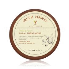 Kem dưỡng da tay và chân cấp ẩm chuyên sâu Rich Hand V Hand & Foot Total Treatment The Face Shop 110ml