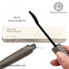 #1 Cong và dày mi Masacara thuần chay dài và cong mi đẹp tự nhiên Maxx Eye Vegan Mascara The Face Shop
