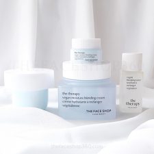 Set kem dưỡng ẩm chống lão hóa thuần chay dịu da The Therapy Vegan Blending Cream Special Set The Face Shop