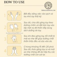 Hướng dẫn sử dụng Mặt nạ chăm sóc da tay Rich Hand V Special Care Hand Mask