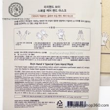 Thông tin Mặt nạ chăm sóc da tay Rich Hand V Special Care Hand Mask The Face Shop